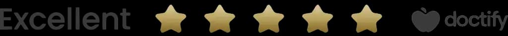Excellent five-star patient rating on Doctify